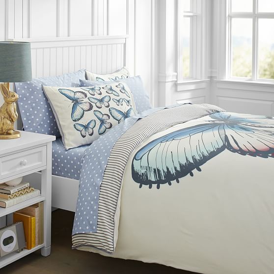 The Emily Meritt Butterfly Girls Duvet Cover Pottery Barn Teen