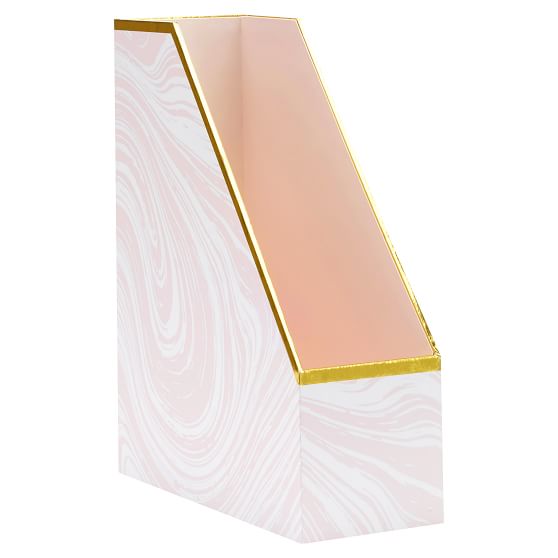 Paper Desk Accessories Blush Marble Swirl Desk Decor Pottery