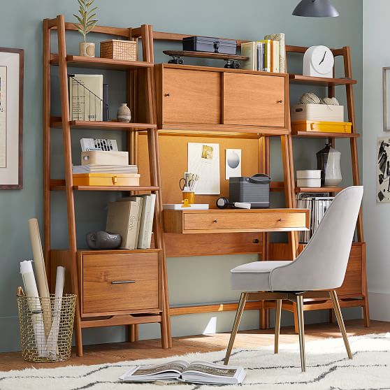 West Elm X Pbt Mid Century Swivel Desk Chair Pottery Barn Teen