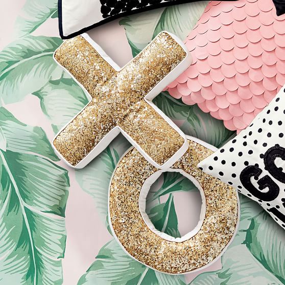 The Emily & Meritt XO Pillows Teen Throw Pillows Pottery Barn Teen