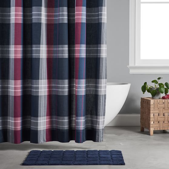 plaid shower curtain walmart