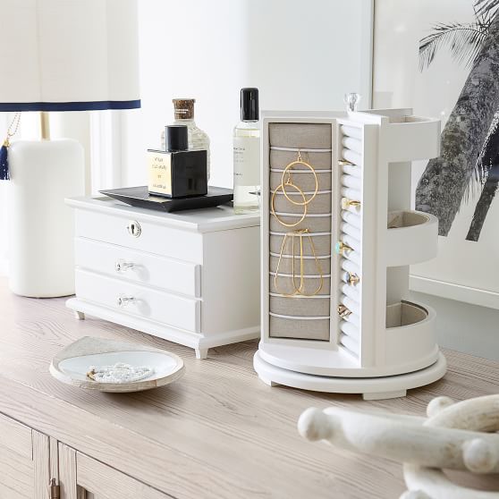 Chloe Rotating Jewelry Organizer Jewelry Storage Pottery Barn Teen