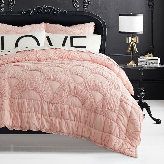 pottery barn heart sheets