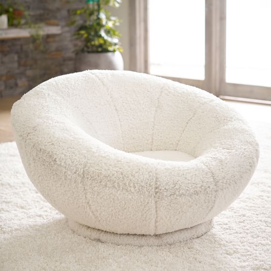 sherpa swivel tulip chair