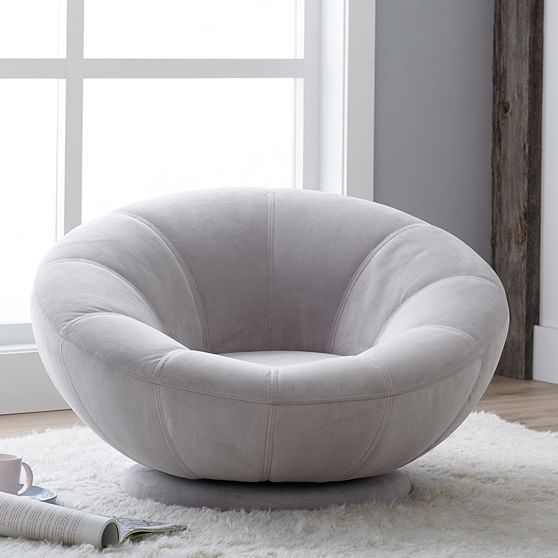 sherpa swivel tulip chair