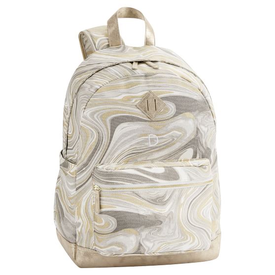 metallic bookbag