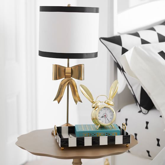 pottery barn gold lamp
