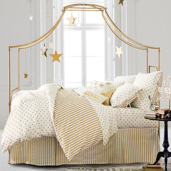 gold kids bed