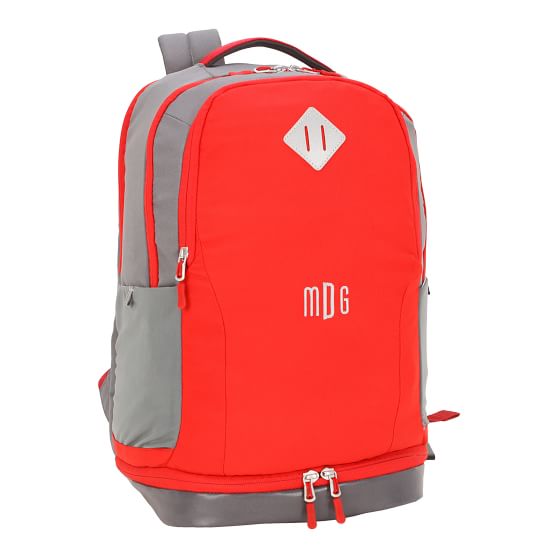 solid grey backpack