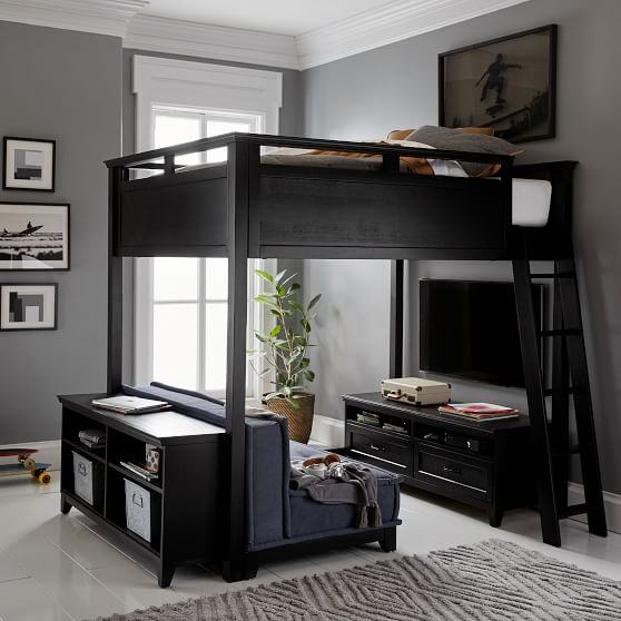 convertible loft bed with desk