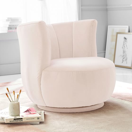 sherpa swivel tulip chair