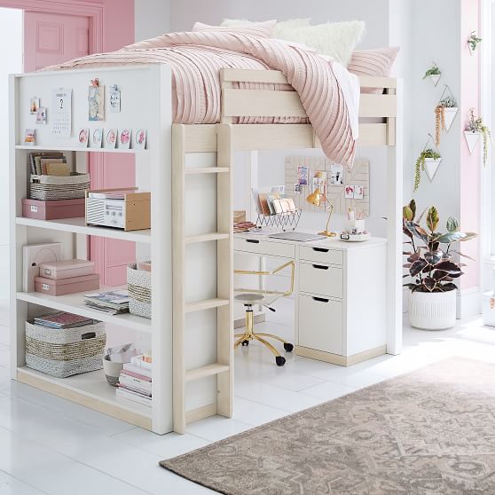 bunk bed in middle of room