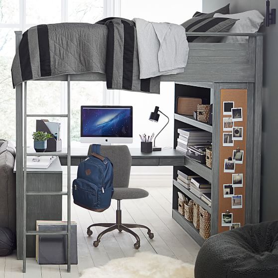 loft bed with desk full size mattress