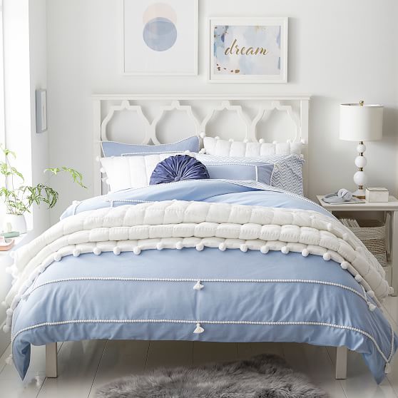 pottery barn white twin bed