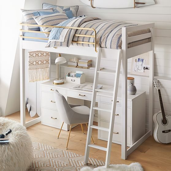 pottery barn full loft bed