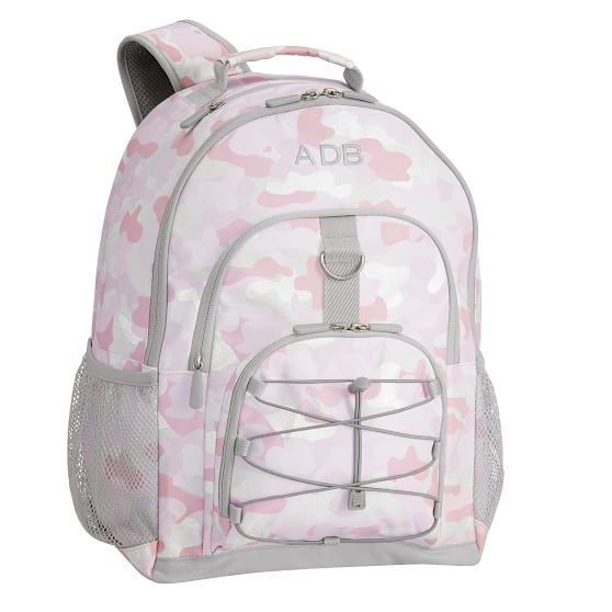 pink gray backpack
