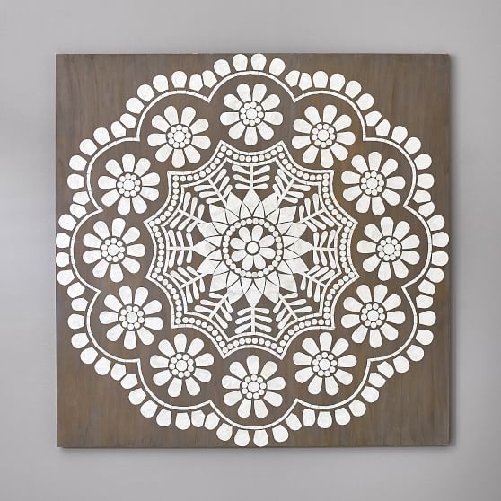 Capiz Mandala Wall Art 47 25 X47 25 Wall Prints Pottery Barn Teen
