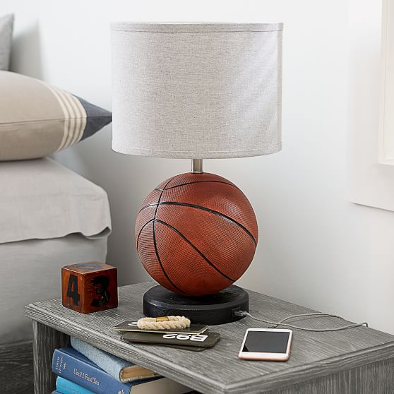 Basketball Table Lamp with USB 