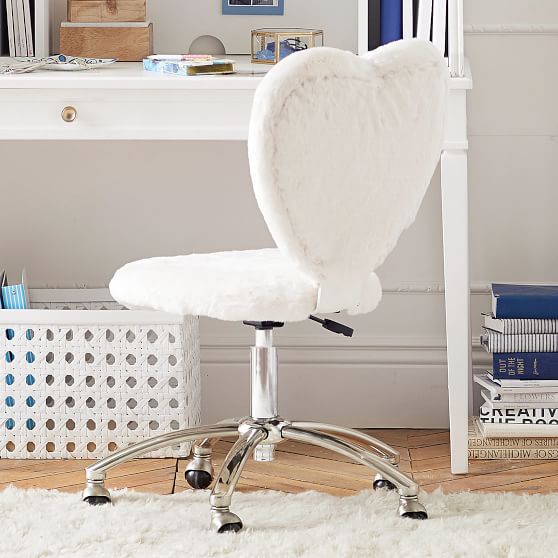 kids fur desk chair