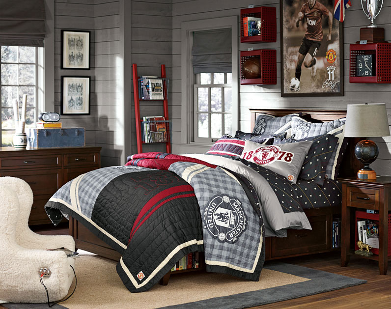 Teenage Guys Bedroom Ideas | Manchester United | PBteen Teenage Guys Bedroom Ideas | Manchester United | PBteen