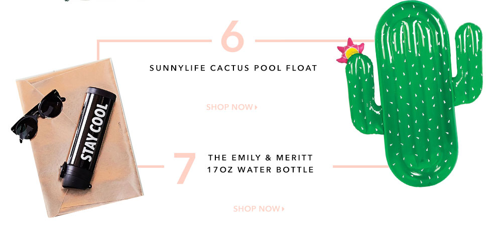 Sunnylife Cactus Pool Float - The Emily & Meritt 17oz Water Bottle