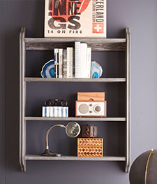 Beadboard Wall Bookcase