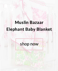 Muslin Bazaar Elephant Baby Blanket